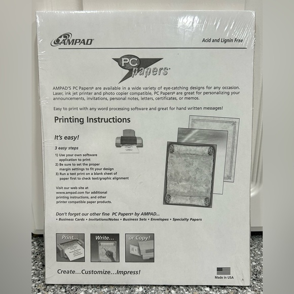 Ampad Cafe’ Computer Copy Specialty Paper w/ BBQ 🍗 Plates & Napkins Bundle - Picture 3 of 9